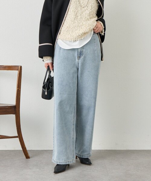 Jena espace merveilleux（ジェナ　エスパスメルヴェイユ）の「ソフトバギーデニムパンツ（デニムパンツ・レディース・ブルー/ブルー系その他・FREE）」の2枚目の写真