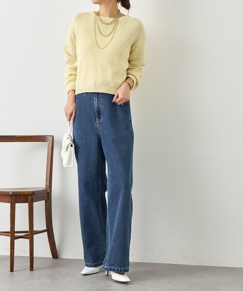 Jena espace merveilleux（ジェナ　エスパスメルヴェイユ）の「ソフトバギーデニムパンツ（デニムパンツ・レディース・ブルー/ブルー系その他・FREE）」の3枚目の写真