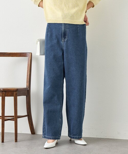 Jena espace merveilleux（ジェナ　エスパスメルヴェイユ）の「ソフトバギーデニムパンツ（デニムパンツ・レディース・ブルー/ブルー系その他・FREE）」の4枚目の写真