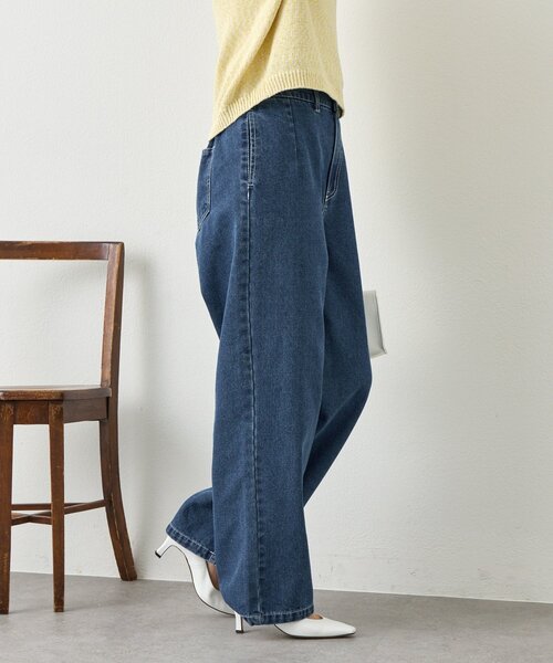 Jena espace merveilleux（ジェナ　エスパスメルヴェイユ）の「ソフトバギーデニムパンツ（デニムパンツ・レディース・ブルー/ブルー系その他・FREE）」の8枚目の写真