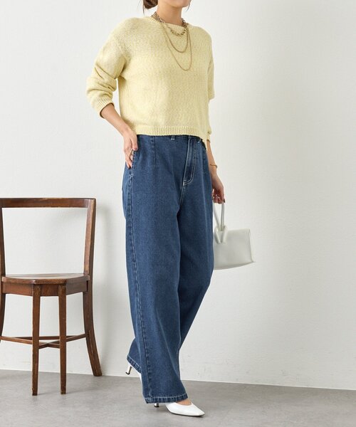 Jena espace merveilleux（ジェナ　エスパスメルヴェイユ）の「ソフトバギーデニムパンツ（デニムパンツ・レディース・ブルー/ブルー系その他・FREE）」の10枚目の写真