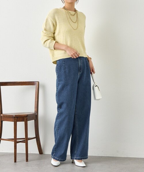 Jena espace merveilleux（ジェナ　エスパスメルヴェイユ）の「ソフトバギーデニムパンツ（デニムパンツ・レディース・ブルー/ブルー系その他・FREE）」の12枚目の写真