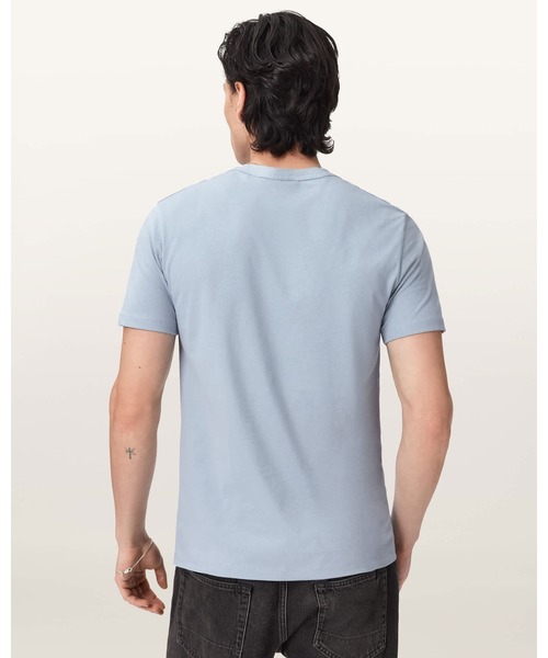 ALLSAINTS(オールセインツ)の「BRACE BRUSHED COTTON CREW NECK T-SHIRT | BRACE ブラッシュ コットン クルーネック Tシャツ(Tシャツ/カットソー・メンズ・ブルー系その他・XS/S/M/L/XL)」の6枚目の写真