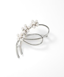 Cream dot.（クリームドット）の「【金属アレルギー対応】小粒ビジュー×パールの上品ラインブローチ（ブローチ/コサージュ）」