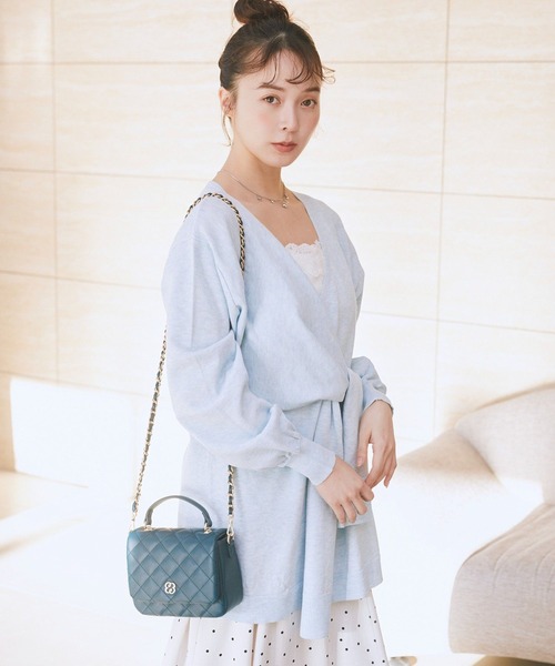 earth music&ecology（アースミュージックアンドエコロジー）の「2WAYチェーンコンパクトバッグ（ショルダーバッグ・レディース・アイボリー/ブラック/グリーン/ベージュ・FREE）」の5枚目の写真