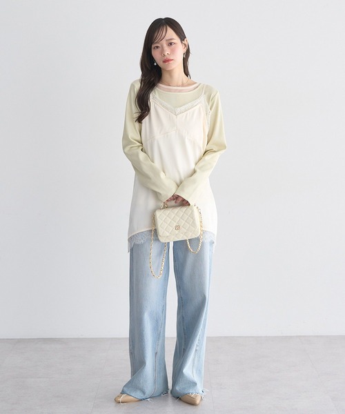 earth music&ecology（アースミュージックアンドエコロジー）の「2WAYチェーンコンパクトバッグ（ショルダーバッグ・レディース・アイボリー/ブラック/グリーン/ベージュ・FREE）」の8枚目の写真