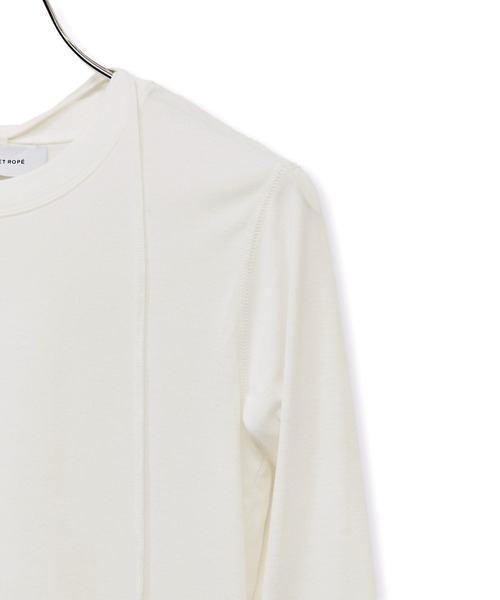 ADAM ET ROPE'（アダムエロペ）の「レースカフストップス（Tシャツ/カットソー・レディース・ホワイト/サックスブルー・FREE）」の15枚目の写真