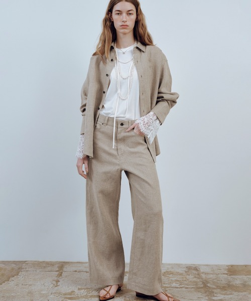 ADAM ET ROPE'（アダムエロペ）の「レースカフストップス（Tシャツ/カットソー・レディース・ホワイト/サックスブルー・FREE）」の22枚目の写真