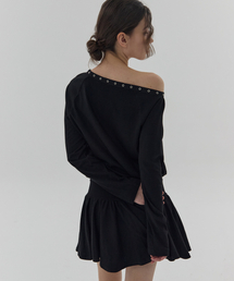 DEARSTALKER（ディアストーカー）の「GEN EYELET ONE OFF-SHOULER DRESS - BLACK（ワンピース）」