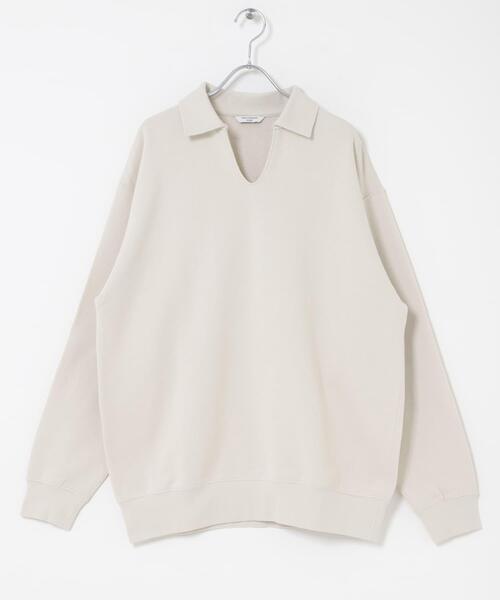 URBAN RESEARCH DOORS（アーバンリサーチドアーズ）の「TOMPKINS裏毛 スキッパースウェット（スウェット・メンズ・ネイビー/グレー/ブラック・LARGE/MEDIUM）」の18枚目の写真