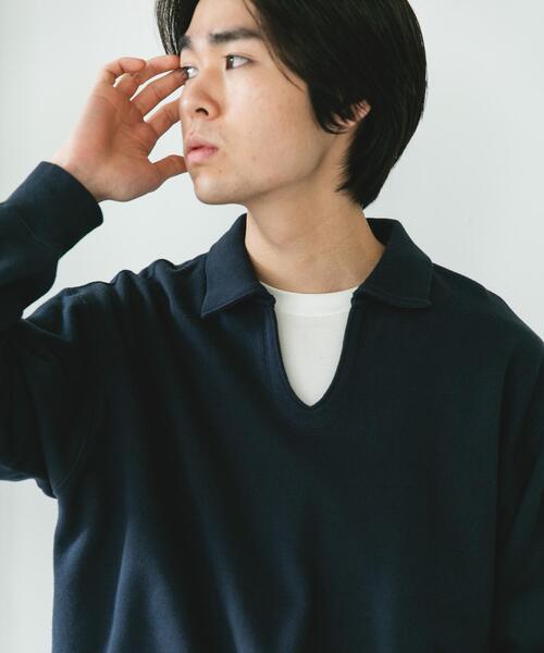 URBAN RESEARCH DOORS(アーバンリサーチドアーズ)の「TOMPKINS裏毛 スキッパースウェット(スウェット・メンズ・ネイビー/グレー/ブラック・LARGE/MEDIUM)」の22枚目の写真