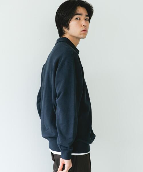 URBAN RESEARCH DOORS(アーバンリサーチドアーズ)の「TOMPKINS裏毛 スキッパースウェット(スウェット・メンズ・ネイビー/グレー/ブラック・LARGE/MEDIUM)」の18枚目の写真