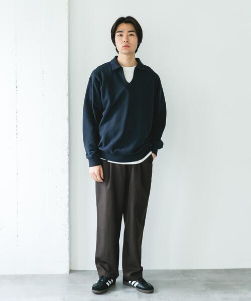 URBAN RESEARCH DOORS(アーバンリサーチドアーズ)の「TOMPKINS裏毛 スキッパースウェット(スウェット・メンズ・ネイビー/グレー/ブラック・LARGE/MEDIUM)」の17枚目の写真