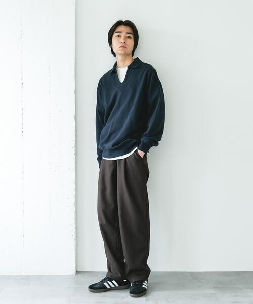 URBAN RESEARCH DOORS(アーバンリサーチドアーズ)の「TOMPKINS裏毛 スキッパースウェット(スウェット・メンズ・ネイビー/グレー/ブラック・LARGE/MEDIUM)」の16枚目の写真