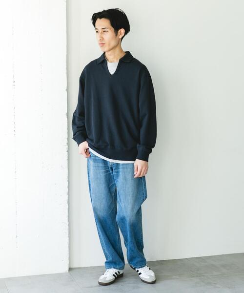 URBAN RESEARCH DOORS(アーバンリサーチドアーズ)の「TOMPKINS裏毛 スキッパースウェット(スウェット・メンズ・ネイビー/グレー/ブラック・LARGE/MEDIUM)」の11枚目の写真