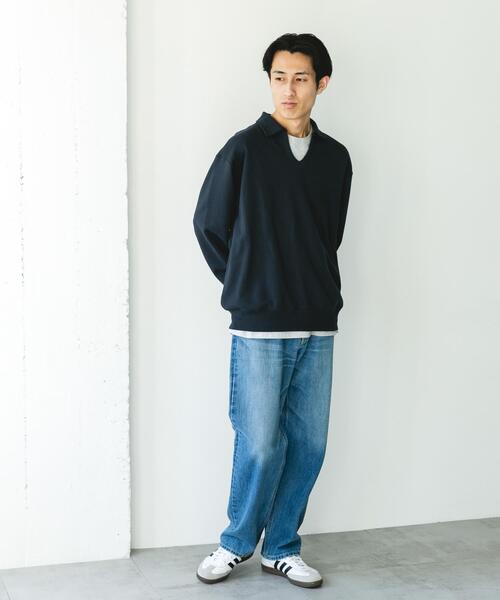 URBAN RESEARCH DOORS(アーバンリサーチドアーズ)の「TOMPKINS裏毛 スキッパースウェット(スウェット・メンズ・ネイビー/グレー/ブラック・LARGE/MEDIUM)」の10枚目の写真
