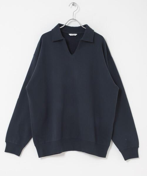 URBAN RESEARCH DOORS(アーバンリサーチドアーズ)の「TOMPKINS裏毛 スキッパースウェット(スウェット・メンズ・ネイビー/グレー/ブラック・LARGE/MEDIUM)」の9枚目の写真