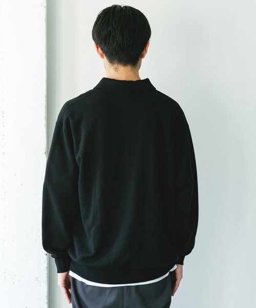 URBAN RESEARCH DOORS（アーバンリサーチドアーズ）の「TOMPKINS裏毛 スキッパースウェット（スウェット・メンズ・ネイビー/グレー/ブラック・LARGE/MEDIUM）」の11枚目の写真