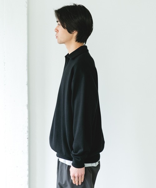 URBAN RESEARCH DOORS（アーバンリサーチドアーズ）の「TOMPKINS裏毛 スキッパースウェット（スウェット・メンズ・ネイビー/グレー/ブラック・LARGE/MEDIUM）」の7枚目の写真