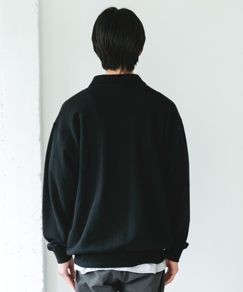 URBAN RESEARCH DOORS（アーバンリサーチドアーズ）の「TOMPKINS裏毛 スキッパースウェット（スウェット・メンズ・ネイビー/グレー/ブラック・LARGE/MEDIUM）」の8枚目の写真