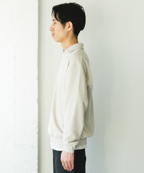 URBAN RESEARCH DOORS（アーバンリサーチドアーズ）の「TOMPKINS裏毛 スキッパースウェット（スウェット・メンズ・ネイビー/グレー/ブラック・LARGE/MEDIUM）」の16枚目の写真