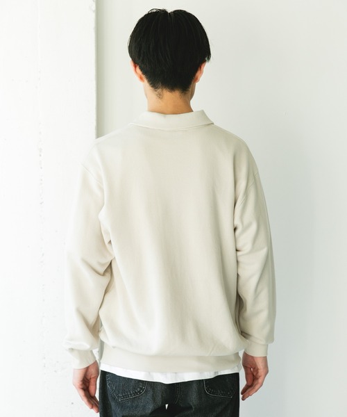 URBAN RESEARCH DOORS（アーバンリサーチドアーズ）の「TOMPKINS裏毛 スキッパースウェット（スウェット・メンズ・ネイビー/グレー/ブラック・LARGE/MEDIUM）」の17枚目の写真