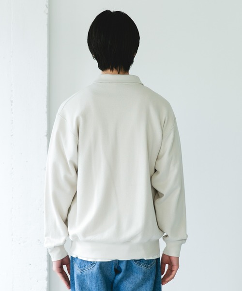 URBAN RESEARCH DOORS（アーバンリサーチドアーズ）の「TOMPKINS裏毛 スキッパースウェット（スウェット・メンズ・ネイビー/グレー/ブラック・LARGE/MEDIUM）」の14枚目の写真