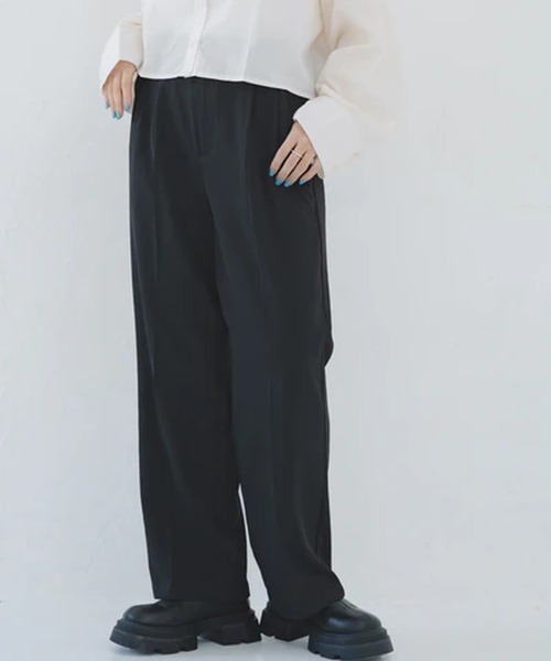merrylatte(メリーラテ)の「センタープレススラックス【IROHANI】(スラックス・レディース・ブラック/アイボリー・L/S/M)」の9枚目の写真