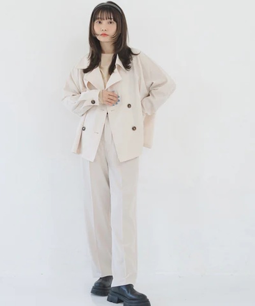 merrylatte(メリーラテ)の「センタープレススラックス【IROHANI】(スラックス・レディース・ブラック/アイボリー・L/S/M)」の4枚目の写真