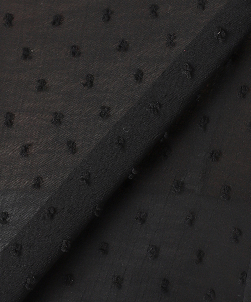 Spick & Span（スピックアンドスパン）の「《WEB限定》ドビードットフリルリボンブラウス（シャツ/ブラウス・レディース・ホワイト系その他/ブラック・FREE）」の12枚目の写真