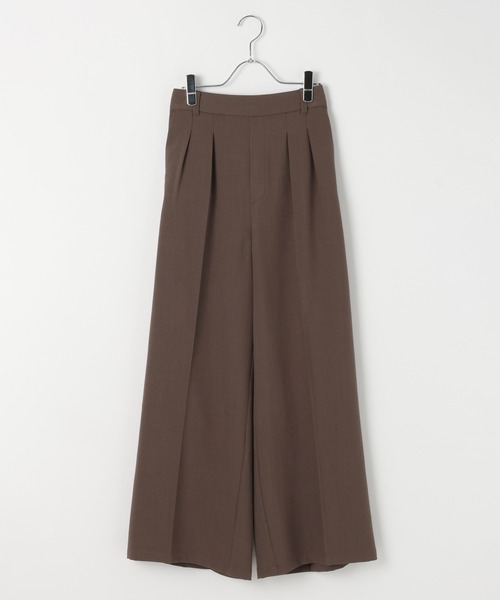 PAGEBOY（ページボーイ）の「シアバスイージーパンツ【セットアップ対応】（スラックス・レディース・ブラウン/テラコッタ/ブラック/グレー・SMALL/MEDIUM）」の3枚目の写真