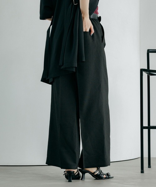 PAGEBOY（ページボーイ）の「シアバスイージーパンツ【セットアップ対応】（スラックス・レディース・ブラウン/テラコッタ/ブラック/グレー・SMALL/MEDIUM）」の11枚目の写真