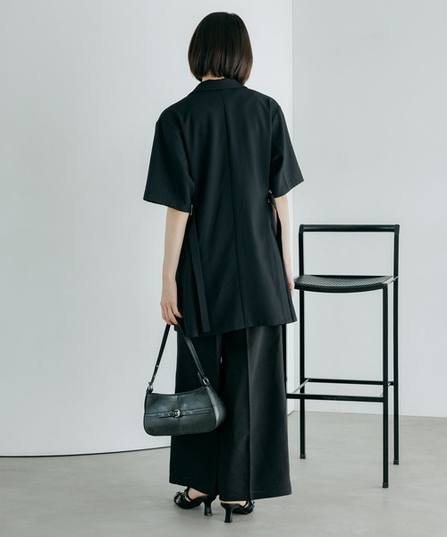 PAGEBOY（ページボーイ）の「シアバスイージーパンツ【セットアップ対応】（スラックス・レディース・ブラウン/テラコッタ/ブラック/グレー・SMALL/MEDIUM）」の8枚目の写真