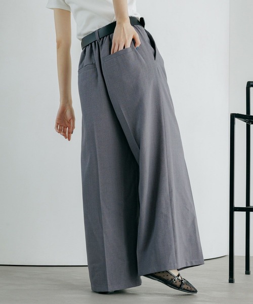 PAGEBOY（ページボーイ）の「シアバスイージーパンツ【セットアップ対応】（スラックス・レディース・ブラウン/テラコッタ/ブラック/グレー・SMALL/MEDIUM）」の13枚目の写真