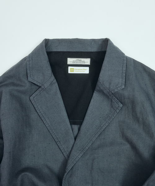 JOURNAL STANDARD relume（ジャーナルスタンダード　レリューム）の「European Flax / ヨーロピアンフラックス ガーメントダイ 2Bジャケット（テーラードジャケット・メンズ・ブラックミックス/ホワイト系その他/オリーブ・MEDIUM/LARGE）」の18枚目の写真