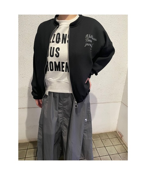 Rydia（リディア）の「コビニャーブルゾン（ブルゾン・レディース・ブラック/スモークピンク/オフホワイト・M）」の2枚目の写真