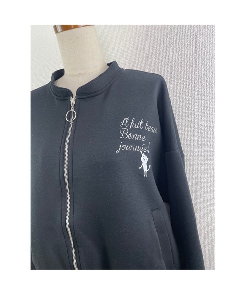 Rydia（リディア）の「コビニャーブルゾン（ブルゾン・レディース・ブラック/スモークピンク/オフホワイト・M）」の13枚目の写真