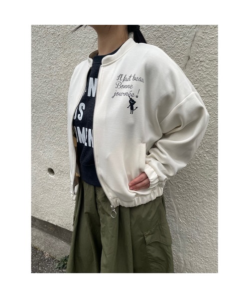 Rydia（リディア）の「コビニャーブルゾン（ブルゾン・レディース・ブラック/スモークピンク/オフホワイト・M）」の8枚目の写真