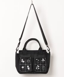 SUPER HAKKA（スーパーハッカ）の「「glanta」ボタニックウィンドウ刺繍　ダブルポケットミニショルダーバッグ（ショルダーバッグ）」