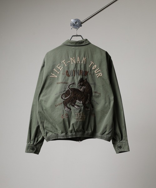 KRIFF MAYER(クリフメイヤー)の「KRIFF MAYER スーベニアベトジャン(スカジャン・メンズ・オリーブ/チャコールグレー・L/XL/M)」の12枚目の写真