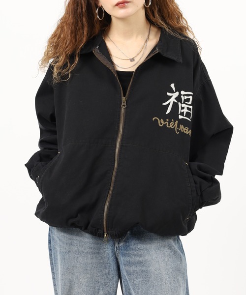 KRIFF MAYER(クリフメイヤー)の「KRIFF MAYER スーベニアベトジャン(スカジャン・メンズ・オリーブ/チャコールグレー・L/XL/M)」の16枚目の写真