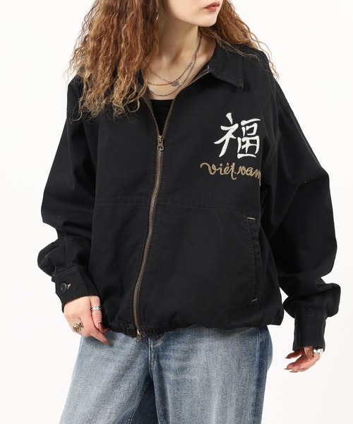 KRIFF MAYER(クリフメイヤー)の「KRIFF MAYER スーベニアベトジャン(スカジャン・メンズ・オリーブ/チャコールグレー・L/XL/M)」の15枚目の写真