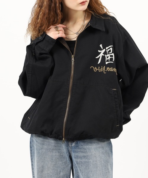 KRIFF MAYER(クリフメイヤー)の「KRIFF MAYER スーベニアベトジャン(スカジャン・メンズ・オリーブ/チャコールグレー・L/XL/M)」の17枚目の写真