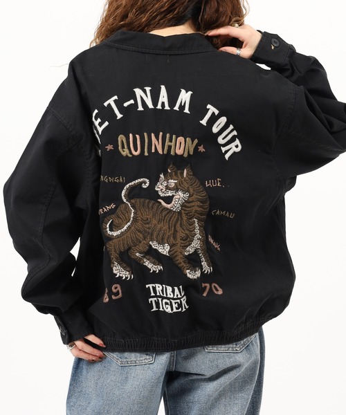 KRIFF MAYER(クリフメイヤー)の「KRIFF MAYER スーベニアベトジャン(スカジャン・メンズ・オリーブ/チャコールグレー・L/XL/M)」の18枚目の写真