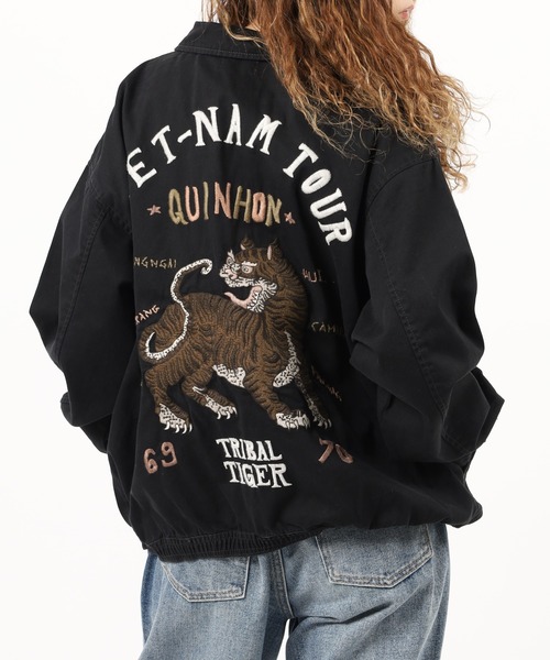 KRIFF MAYER(クリフメイヤー)の「KRIFF MAYER スーベニアベトジャン(スカジャン・メンズ・オリーブ/チャコールグレー・L/XL/M)」の20枚目の写真