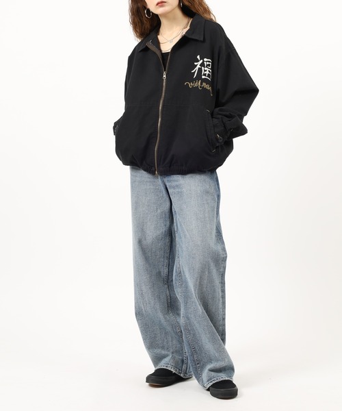 KRIFF MAYER(クリフメイヤー)の「KRIFF MAYER スーベニアベトジャン(スカジャン・メンズ・オリーブ/チャコールグレー・L/XL/M)」の21枚目の写真
