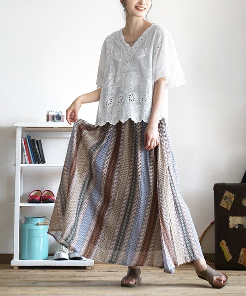 zootie（ズーティー）の「コットンスカラップレース Vネックボクシーブラウス（シャツ/ブラウス・レディース・オフホワイト・フリー）」の6枚目の写真