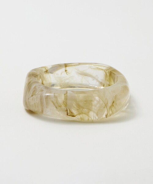 green label relaxing（グリーンレーベルリラクシング）の「マーブル スクエア バングル（バングル/リストバンド・レディース・ライトグレー/ダークブラウン・FREE）」の3枚目の写真