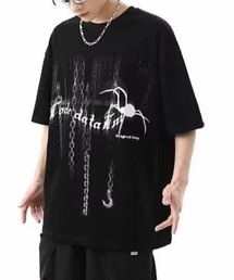 lilful（リルフル）の「チェーンスパイダープリントTシャツ（Tシャツ/カットソー・メンズ）」