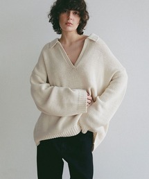 ETRE TOKYO「バックオープンカシュクールニット」 ETRE TOKYO（エトレトウキョウ）の「バックオープンカシュクールニット